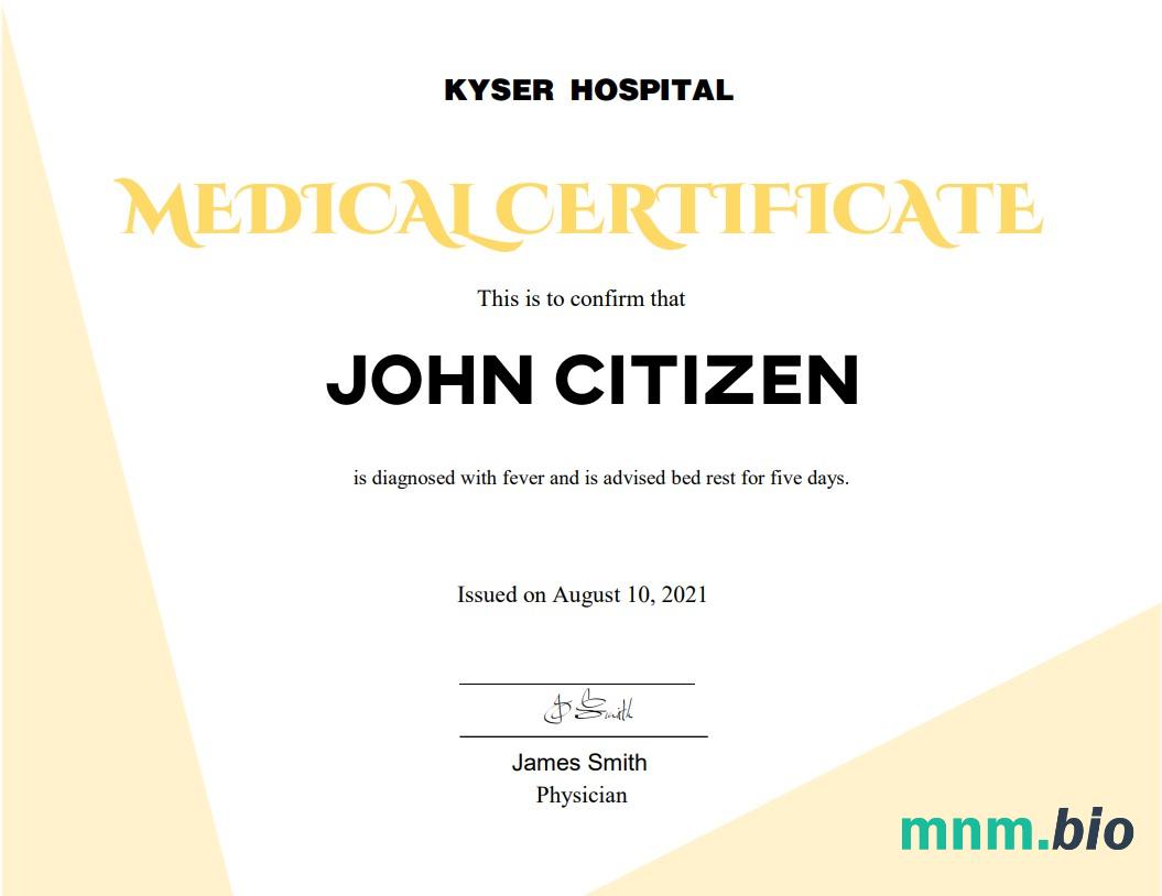 USA Medical cert Version 2